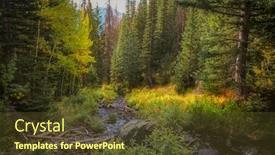  Presentation with rocky - PPT layouts enhanced with scenic landscape near dream lake in rocky mountain national park background and a tawny brown colored foreground