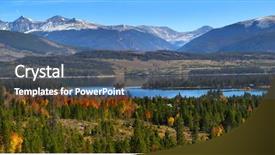  Presentation with colorado - Theme enhanced with scenic landscape near silverthorne colorado background and a ocean colored foreground