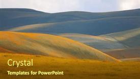  Presentation with rolling hills - Slide set featuring scenic-landscape-of-carrizo-plains and a tawny brown colored foreground