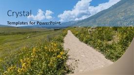  Presentation with wildflower meadow - Theme enhanced with scenic-landscape-of-colorado-wildflower background and a light blue colored foreground