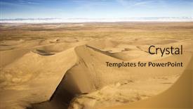  Presentation with sand dunes - Theme featuring moscas - scenic landscape of great sand background and a yellow colored foreground