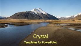  Presentation with iceland - Cool new slide set with scenic landscape of southern iceland backdrop and a  colored foreground
