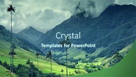  Presentation with wax - Colorful presentation theme enhanced with scenic-landscape-of-tall-wax backdrop and a ocean colored foreground