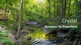  Presentation with scenic - Slide set enhanced with scenic-landscape-of-tinkers-creek background and a tawny brown colored foreground