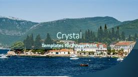  Presentation with architecture city - Presentation having scenic-mediterranean-city-in-montenegro background and a ocean colored foreground