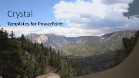  Presentation with mountain view - PPT layouts enhanced with scenic-mountain-view background and a light blue colored foreground