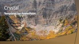  Presentation with scenic - PPT theme consisting of scenic-mt-timpanogos-peak background and a gray colored foreground