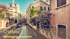  Presentation with venice - Slide deck having scenic-narrow-canal-in-venice background and a  colored foreground