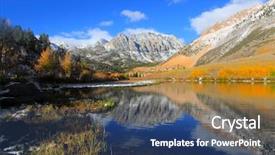  Presentation with california - Slide set featuring scenic north lake landscape near bishop california background and a ocean colored foreground