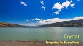  Presentation with scenic - PPT theme having scenic-otago-harbour-coast-near background and a tawny brown colored foreground