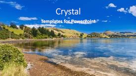  Presentation with scenic - Presentation theme enhanced with scenic-otago-harbour-coast-near background and a cobalt blue colored foreground