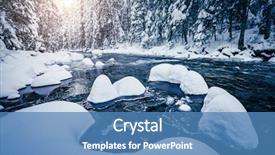  Presentation with blood flow vessel flowing - Amazing theme having scenic photo of stormy flow backdrop and a teal colored foreground