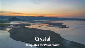  Presentation with river kingfisher - Slide set consisting of scenic river in nebraska sandhill background and a dark gray colored foreground