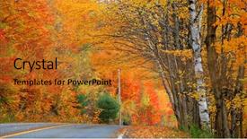  Presentation with nationalism quebec - Cool new presentation theme with scenic road through quebec countryside backdrop and a gold colored foreground