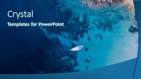  Presentation with clear water - Slides with scenic-sardinia-island-landscape-italy background and a ocean colored foreground