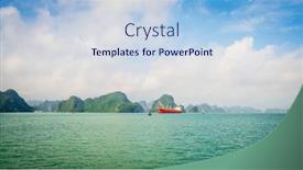  Presentation with vietnam - Slide deck consisting of scenic-seascape-in-ha-long background and a light blue colored foreground
