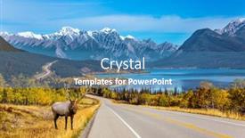  Presentation with abraham - Colorful slide deck enhanced with scenic-shores-of-abraham-lake backdrop and a teal colored foreground