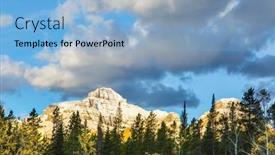  Presentation with abraham - Theme enhanced with scenic-shores-of-abraham-lake background and a light blue colored foreground