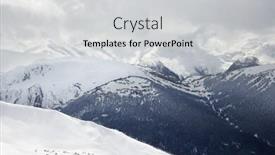  Presentation with canada - Cool new PPT theme with scenic shot of mountain peaks in whistler canada backdrop and a light gray colored foreground