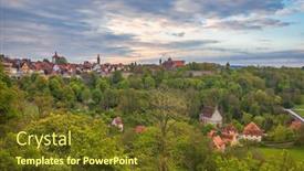  Presentation with bavaria - PPT layouts featuring scenic skyline of rothenburg ob der tauber bavaria germany europe one of the most popular travel destination on romantic road touristic route as seen from the castle garden background and a tawny brown colored foreground