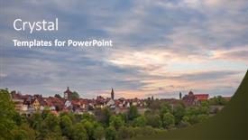  Presentation with bavaria - Amazing theme having scenic-skyline-of-rothenburg-ob backdrop and a light blue colored foreground