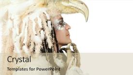  Presentation with raven - Beautiful presentation featuring scenic suit of white raven backdrop and a soft green colored foreground