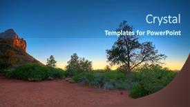  Presentation with arizona - PPT layouts featuring scenic sunset in arizona background and a ocean colored foreground
