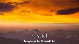  Presentation with season - PPT theme with scenic-sunset-in-the-mountains background and a tawny brown colored foreground