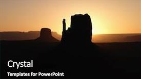  Presentation with arizona - PPT theme featuring scenic sunset landscape of mesas in monument valley near the border of arizona and utah united states background and a black colored foreground