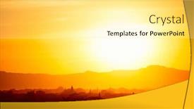  Presentation with myanmar bagan - Presentation design enhanced with scenic-sunset-with-thousands background and a blonde colored foreground