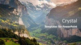  Presentation with scenic - Slides featuring scenic-surroundings-near-the-alpine background and a gray colored foreground