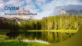  Presentation with national - Beautiful slide deck featuring scenic surroundings of the antorno backdrop and a  colored foreground