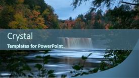  Presentation with falls - Slide deck featuring scenic-tahquamenon-water-falls background and a  colored foreground