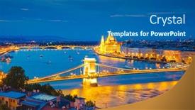  Presentation with danube - Beautiful PPT layouts featuring scenic-top-view backdrop and a ocean colored foreground