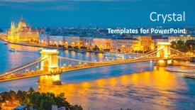  Presentation with hungary travel - PPT layouts having scenic-top-view background and a ocean colored foreground
