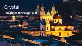  Presentation with earth land - Slide deck consisting of scenic-top-view background and a navy blue colored foreground