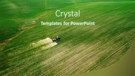  Presentation with tractor - Presentation theme enhanced with scenic-top-view background and a tawny brown colored foreground