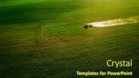  Presentation with agrarian - Slides consisting of scenic-top-view background and a tawny brown colored foreground