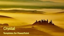  Presentation with rolling hills - Amazing presentation theme having scenic tuscany landscape with rolling backdrop and a tawny brown colored foreground