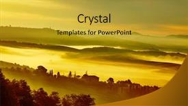  Presentation with rolling hills - Beautiful presentation featuring scenic tuscany landscape with rolling backdrop and a gold colored foreground