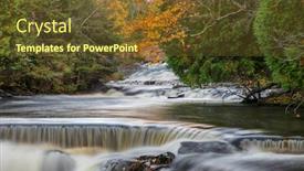  Presentation with bond - Beautiful slides featuring scenic-upper-bond-falls-near backdrop and a tawny brown colored foreground