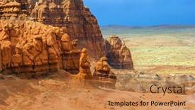  Presentation with utah - Beautiful PPT theme featuring scenic-utah-state-park-goblin backdrop and a coral colored foreground