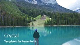  Presentation with canada - Beautiful slide deck featuring scenic view - lake in canada backdrop and a  colored foreground