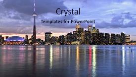  Presentation with toronto - Beautiful slides featuring scenic view at toronto city backdrop and a light blue colored foreground