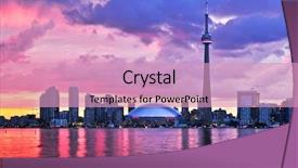  Presentation with toronto - Beautiful slide set featuring scenic view at toronto city backdrop and a soft green colored foreground
