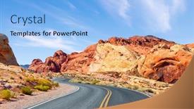  Presentation with nevada - Amazing presentation design having scenic view from road in the valley of fire state park nevada united states backdrop and a light blue colored foreground