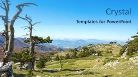  Presentation with scenic - Cool new PPT theme with scenic-view-from-serra-di backdrop and a light blue colored foreground