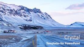  Presentation with route - Beautiful slide set featuring scenic-view-from-the-ring backdrop and a teal colored foreground