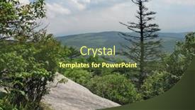  Presentation with scenic - Amazing PPT theme having scenic-view-in-grayson-highlands backdrop and a tawny brown colored foreground