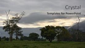  Presentation with scenic - Theme having scenic-view-in-tanzania background and a light gray colored foreground